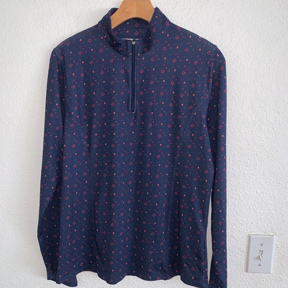 Callaway Tops - Callaway Women Navy Strawberry Print Quarter Zip Golf Pullover Large 1749210